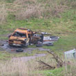 Burnt out car, Moston Vale 2004